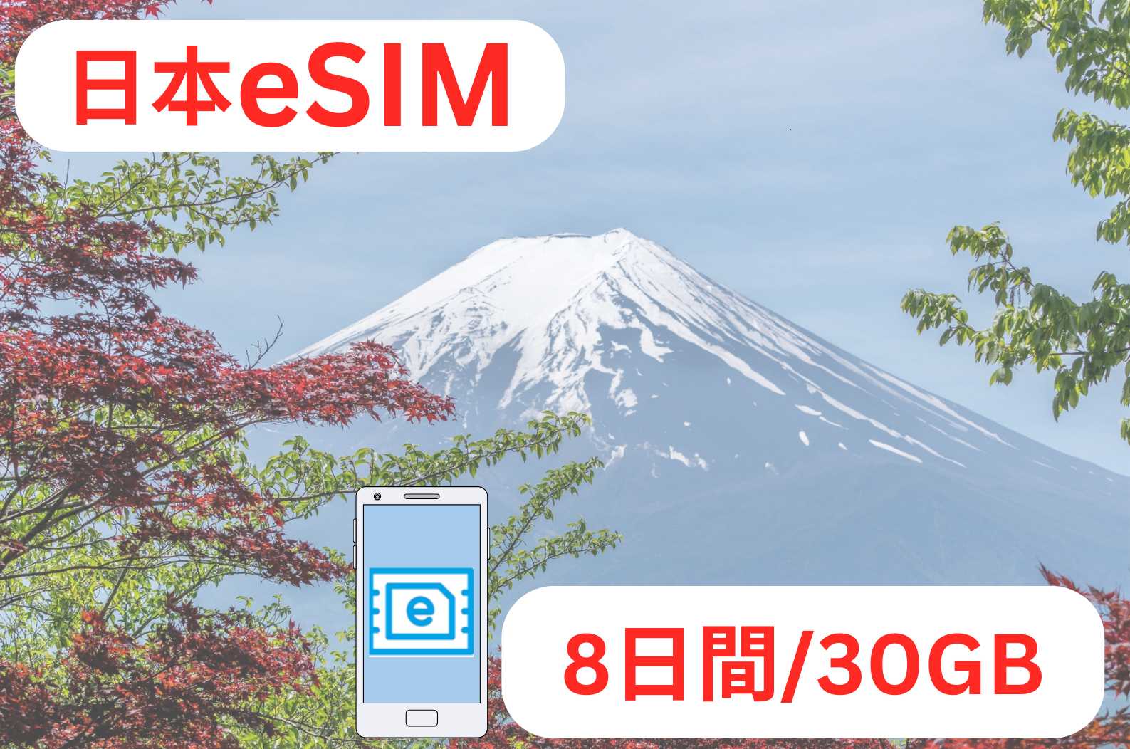 11.日本eSIM(8日間 無制限 eSIM データ使い放題 30GBまで高速)