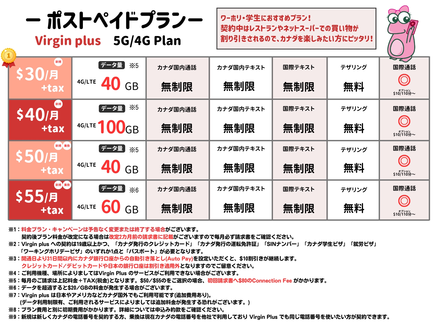 Virgin Plus プラン一覧 - けーたい屋