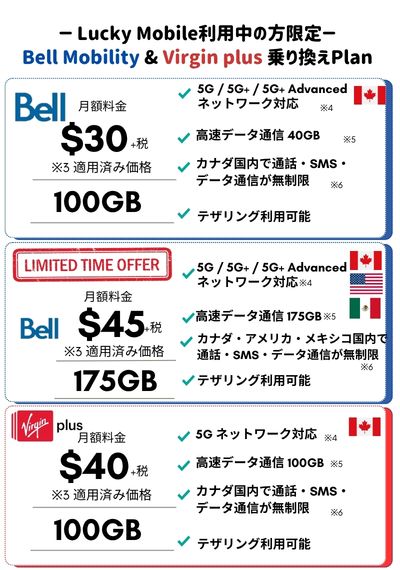 Bell Mobility プラン一覧 - けーたい屋