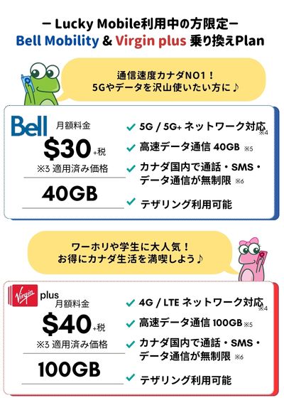 Bell Virgin Migration プラン一覧 - けーたい屋