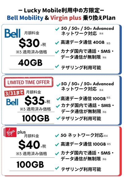 Bell Mobility プラン一覧 - けーたい屋